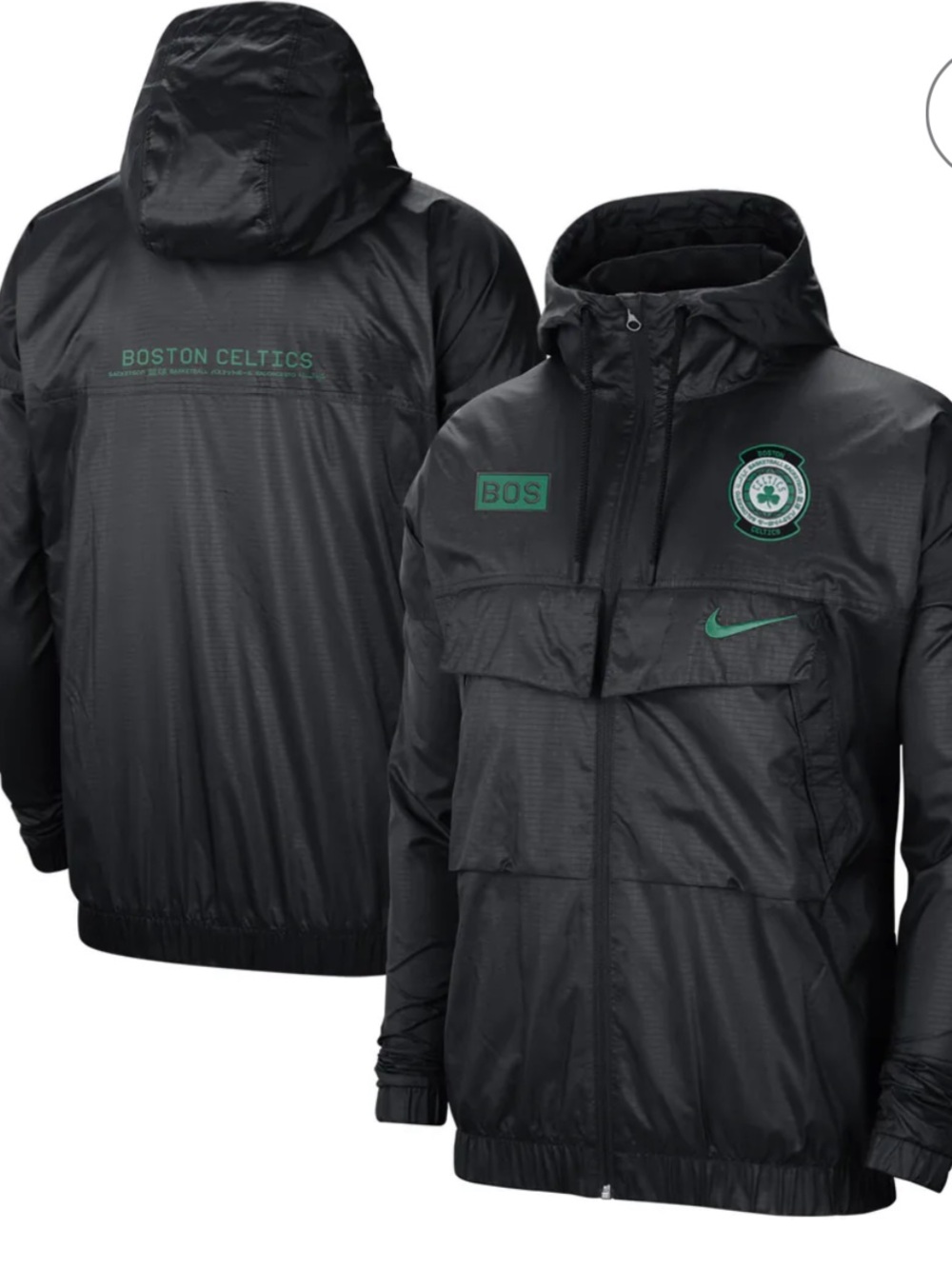 Nike Boston Celtics Courtside Global Exploration Lightweight Windbreaker Jacket